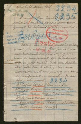 Expediente de las familias Lévêque-Pruvot, Mention-Millot y Lévêque-Lanciaux y de madame Millot P...