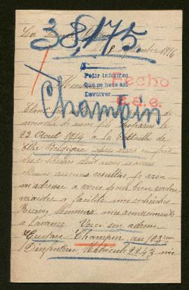 Expediente de Gustave Champin