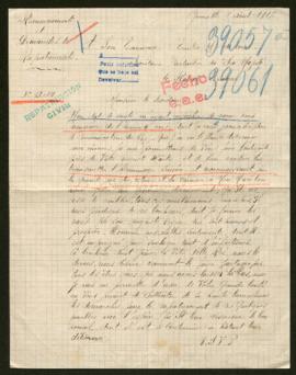 Expediente de Berthe Franchomme Rogé, madame veuve Henri Franchomme Catoire, familias Lepoutre Pr...