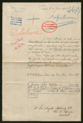 Expediente de Joachim Robert Delabaux