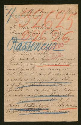 Expediente de la familia Rasseneur Willaerts y Octavie Coubombier