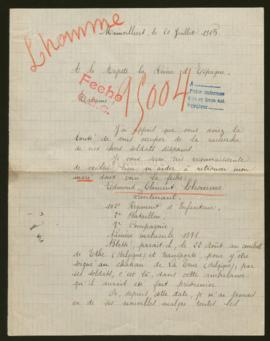 Expediente de Edmond Clément Lhomme