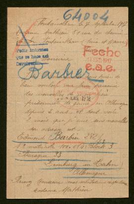Expediente de Edmond Barbier