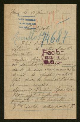 Expediente de Claudius Rouillot