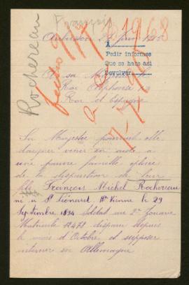 Expediente de François Michel Rochereau