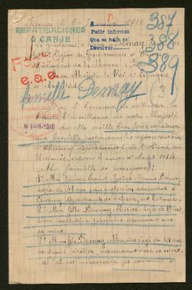 Expediente de la familia Demay Toriot