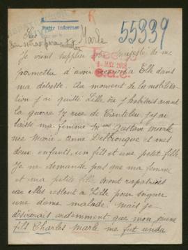 Expediente de la familia Marle Delbrouque