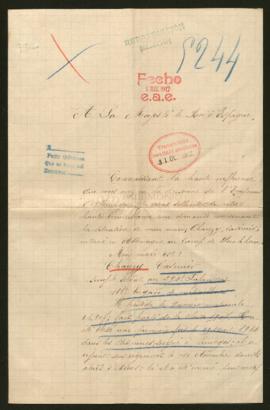 Expediente de Casimir Chauzy