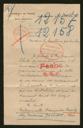 Expediente de Françoise Marty y Lucie Janvier