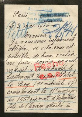 Expediente de Jacques Petit Le Roy