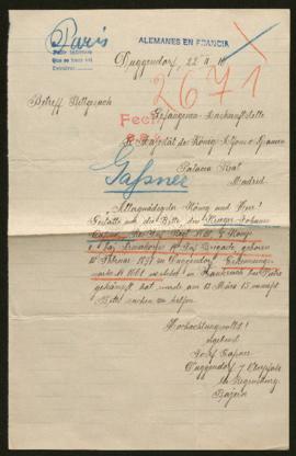 Expediente de Johann Gassner