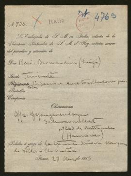 Expediente de Luigi Rosi-Bernardini