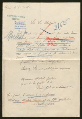 Expediente de la familia Merliot Carlier