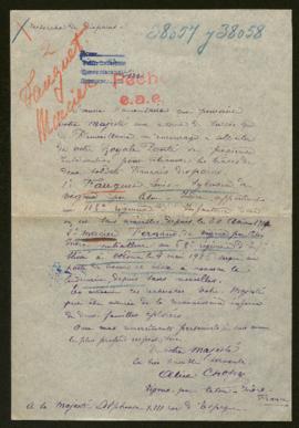 Expediente de Louis Fauguet y Fernand Mercier