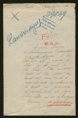 Expediente de Maurice de Lauwereyns de Roosendaele