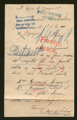 Expediente de la familia de Eugène Dupont