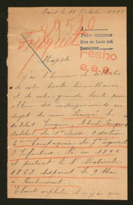 Expediente de Eugéne Alcide Fouquet