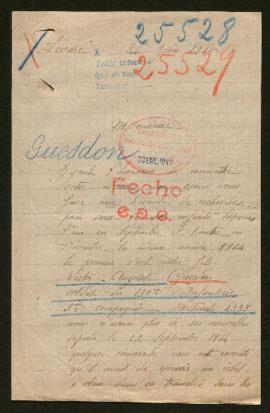 Expediente de Victor Auguste Guesdon y Léon Albert Repessé