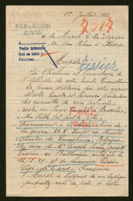 Expediente de la familia Tissier-Butonnière