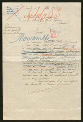 Expediente de la familia Moncomble-Jacquart