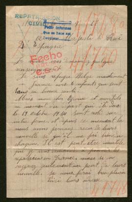 Expediente de las familias Vestraete-Dilbeecque, Debeuf-Dilbeecque y Kamond-Dilbeecque