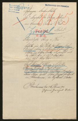 Expediente de Josef Zwiegel