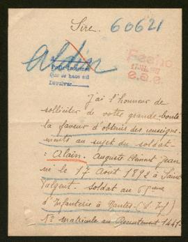 Expediente de Auguste-Clément-Jean Alain