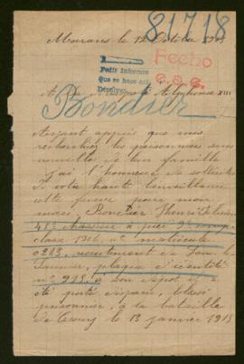 Expediente de Henri Félicien Bondier