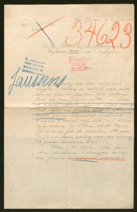 Expediente de la familia Janssens Van Bauwel