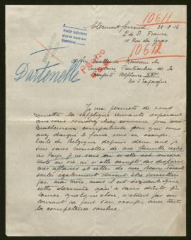 Expediente de madame Dartenelle y Emile Hermant