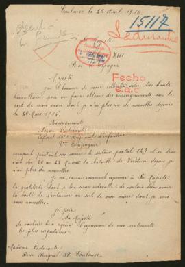 Expediente de Lazare Ladurantie