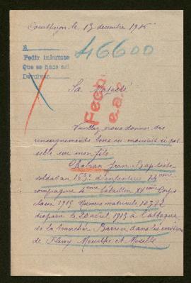 Expediente de Jean Baptiste Chabran