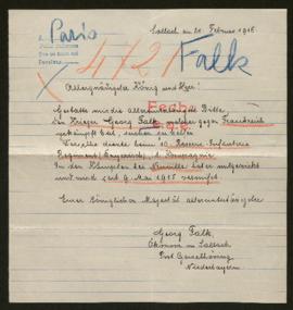 Expediente de Georg Falk