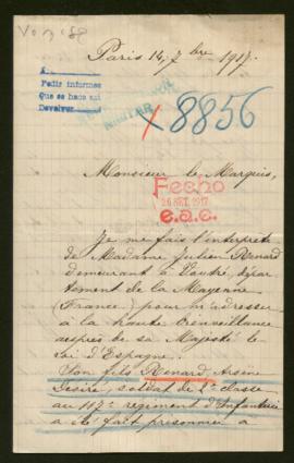 Expediente de Arsène Désiré Renard