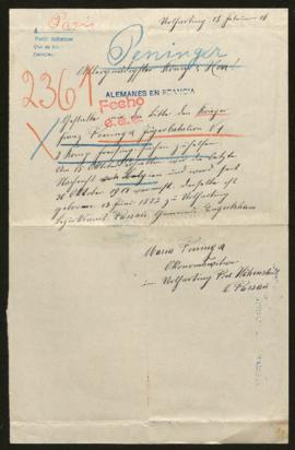 Expediente de Franz Peninger