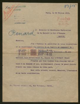 Expediente de la familia Renard Duvillers