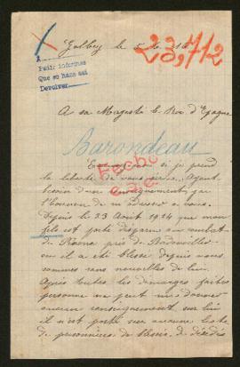 Expediente de Joseph Barondeau