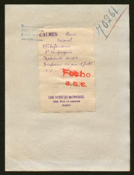 Expediente de Henri Calmus