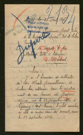 Expediente de Marie Bort-Dupire