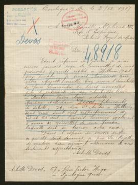 Expediente de la familia de Achille Devos