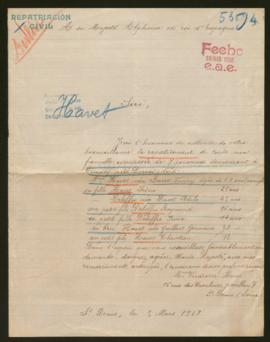 Expediente de las familias Havet Baret, Deloffre Havet y Havet Guilbert