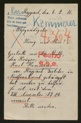 Expediente de Karl Kemmerer