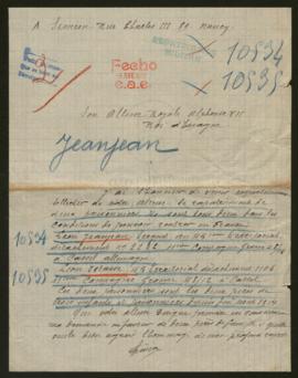 Expediente de Léon Jeanjean y Léon Istasse