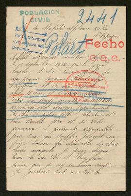 Expediente de la familia Polart Dambrine