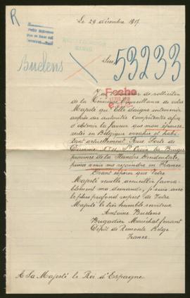 Expediente de madame Antoine Buelens