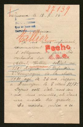 Expediente de Albert Tillier