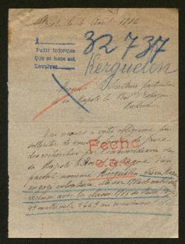 Expediente de Pierre Marie Kerguélen