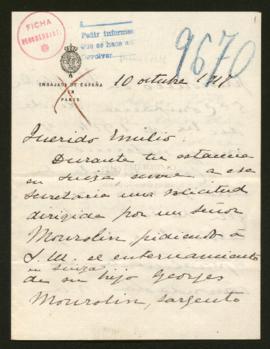 Expediente de Georges Mourolin