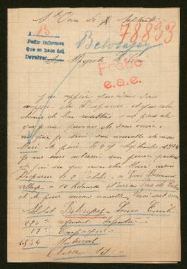 Expediente de Louis Emile Belorgey