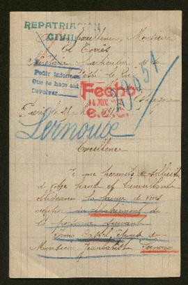 Expediente de Irma Lernoux Castel